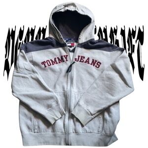Tommy Hilfiger Gray and Black Hoodie Jacket